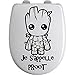 Sticker Fun Abattant Toilette Groot 3 - Vinyl Brillant Couleur au Choix