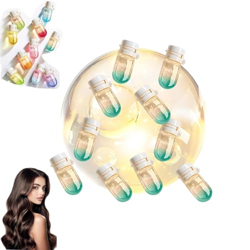 Aceite de perfume y cabello 2-en-1-Avacate Nutriente y aceite brillante, para cabello encrespado, seco, dañado, pelos de 10 piezas perfume para mujeres(Cool wood-tuned)