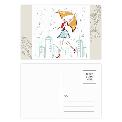 Carte postale fleur de pluie pour écrire un mot de remerciement élégant après vos événements