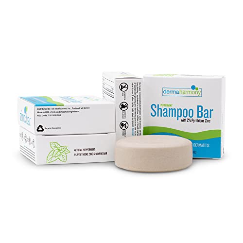 Dermaharmony 2% Pyrithione Zinc Shampoo Bar For Dandruff And Seborrheic Dermatitis - Peppermint (4 Oz) #TOP5