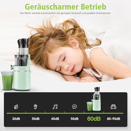 AOBOSI 200W Slow Juicer, Entsafter mit Rückwärts Funktion und zwei Filtergrößen. entsafter gemüse und obst testsieger, multifunktionale entsafter gemüse und obst mit Smart Chip. Obstpresse-Grün 7 AOBOSI 200W Slow Juicer, Entsafter mit Rückwärts Funktion und zwei Filtergrößen. entsafter gemüse und obst testsieger, multifunktionale entsafter gemüse und obst mit Smart Chip. Obstpresse-Grün