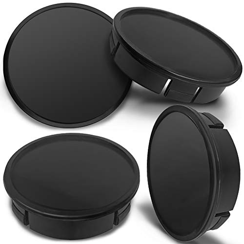 Biomar Labs Satz 4 x 60mm Universal Schwarz Alufelgen Nabenkappen Felgen Kappen Felgendeckel Radkappen Radnabendeckel Nabendeckel Felgenkappen CX 0