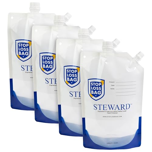 4-Pack Paint Storage Bags - Airtight Reusable Space-Saving Paint Storage 1L