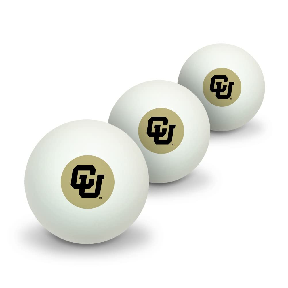 GRAPHICS & MORE University of Colorado Boulder Novelty Table Tennis Ping Pong Ball 3 Pack