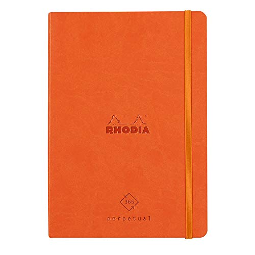 Rhodia 117194C Perpetual Kalender A5 64 Blatt 90g Tangerine