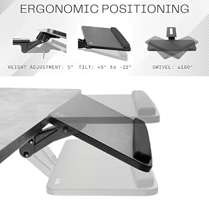 VIVO Black Under Desk 25 x 10 in Keyboard Tray, MOUNT-KB03B — photo 3 of 6