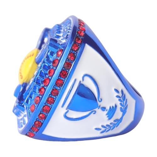 Image of 12 pcs Pack Metallic Colors Softball Tournament championhsip Trophy Ring Softball Teams Players Awards Size 9