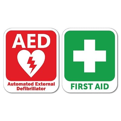 Autocollant "AED Inside" En Vinyle Haute Qualité - Pour Signaler Un Défibrillateur, étanche Et Amovible