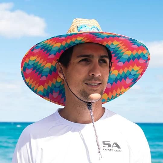 S A Company Hand-Woven Palm Straw Hats for Men and Women - Wide Brim Summer Hat Sun Protection, UPF 50+ Adjustable Drawcord - Image 8