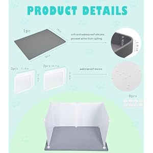 Dog Litter Box with High Walls,Indoor Dog Potty for Small and Medium Dogs Like Corgie French Bulldog,etc.No Spill silicone Pee Pad Holder Tray for Dogs Work with Most Training Pads and Easy to Clean. Dog Litter Box with High Walls,Indoor Dog Potty for Small and Medium Dogs Like Corgie French Bulldog,etc.No Spill silicone Pee Pad Holder Tray for Dogs Work with Most Training Pads and Easy to Clean.