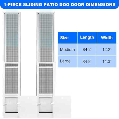 Bulesiane 31WL-V1 Large Dog Door For Sliding Glass Door thumb #2