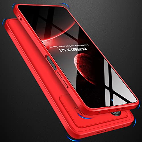 Image of Kapa Double Dip Full 360 Protection Back Case Cover for Poco X4 Pro (5G) (Red), Poly Carbonate