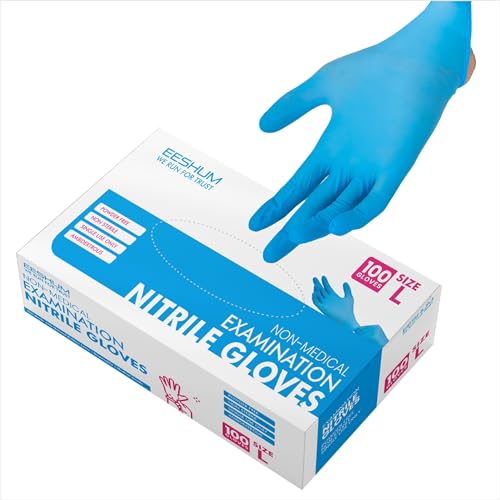 Image of Nitrile Gloves, 4mil-100 Count, Gloves Disposable Latex Free, Disposable Gloves for Household, Food safe (10 Box L)