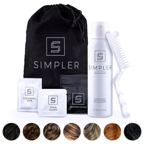 SIMPLER Hair Color Brown Black Foam Cover