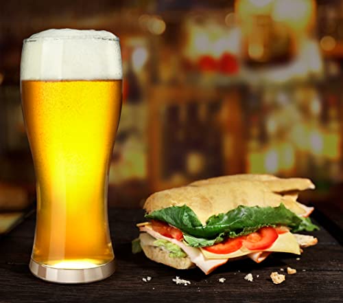 Kitchen Lux 16Oz Beer Glasses, Craft Beer Glasses Set Of 4 Pint Glass. Beer Mug, Ipa Beer Glass, Pint Glasses, Pub Pint Glass, Beer Cup, Beer Pint Glasses Set Of 4, Pilsner Beer Glasses, Gifts For Men #TOP3