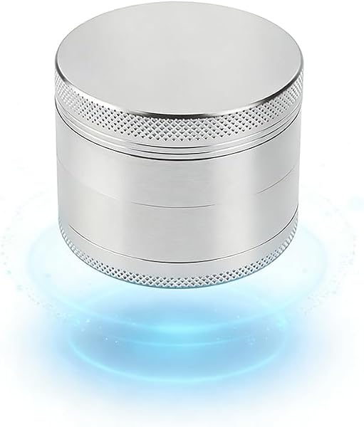 2.5-Inch Zinc Alloy Spice Grinder, Compact Portable Design with Storage Compartment, Essential Kitchen Tool - silvery - 1