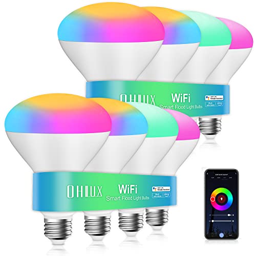 OHLUX Smart WiFi Flood Light Bulbs E26 Base 900Lumen (100W Equivalent),10W BR30 LED Bulb Compatible with Alexa, Google Home, Siri, 2700K-6500K Dimmable, Indoor use (No hub Required) - 8Pack OHLUX Smart WiFi Flood Light Bulbs E26 Base 900Lumen (100W Equivalent),10W BR30 LED Bulb Compatible with Alexa, Google Home, Siri, 2700K-6500K Dimmable, Indoor use (No hub Required) - 8Pack