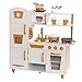 Produktbild KidKraft Weiße Vintage Kinderküche aus Holz mit Zubehör und Spieltelefon, Spielküche mit Retro Kühlschrank und Kochgeschirr, Spielzeug ab 3 Jahre, 53445 - Exklusiv bei Amazon