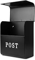 Vista 5 de NACH CJ Large Mailbox with Powder Coated Finish, Wall Mount Mailboxes for Outside, Rust Resilient Metal Mailbox for Parcels, 11.5 x 13 x 7 Inches
