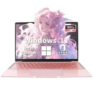 LONGEVINCE 14 Zoll Laptop, 8 GB RAM,DDR4,Ultrabook Laptop, 1920 x 1080 IPS, Celeron N4120 PC (bis zu 2,6 GHz), USB 3.0, Windows 11 Notebook mit Deutscher Tastaturfolie (Rotgold, 8GB+256G SSD)