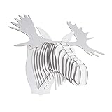 Cardboard Safari Recycled Cardboard Animal Taxidermy Moose Trophy Head, Fred White Small