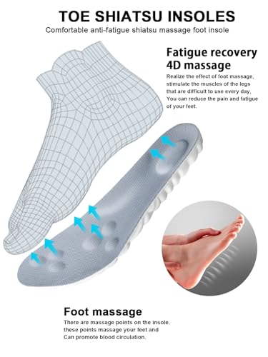 Image of 4D Cloud Insoles for Men and Women, Arch Support Insoles, Memory Foam Insoles, Shock Absorption and Cushioning Sports Shoe Insoles for Foot & Joint Support (M Men 7-8 | Women 8-9, Gray)