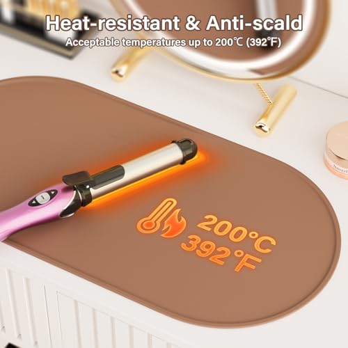 Tapete de silicona resistente al calor para maquillaje 19.6x9.8" miniatura 4