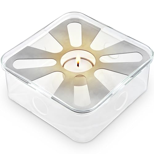 Calentador de té con vela de té Teabloom Radiance de vidrio 2