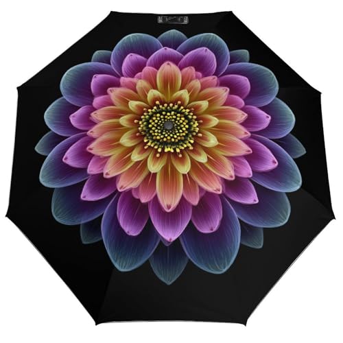 Parapluie pliant fleurs hippies抗风不易折断的多彩小雏菊折叠伞