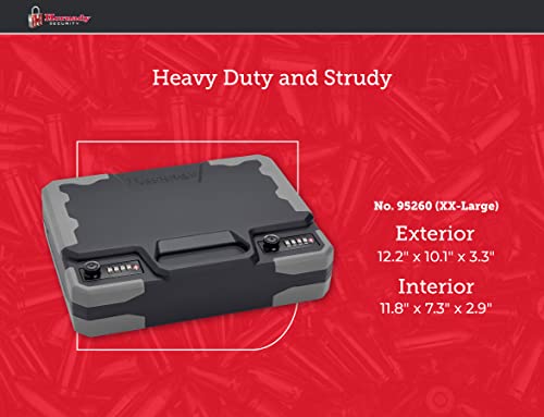 Hornady Treklite Combination Lock Box XXL, 95260 - Travel Safe Lightweight Gun Lock Box with Dual 4-Digit TSA Combination Locks - Protects Firearms, Ammo, & Valuables - 12.2 x 10.1 x 3.3 Inches - Image 5