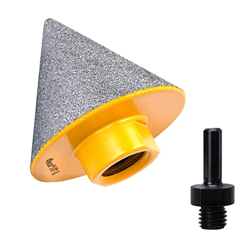 Lospara Diamond Beveling Chamfer Bits with Core Drill Bit Arbor Adapter, Calidad Milling Tile Tools 5/8