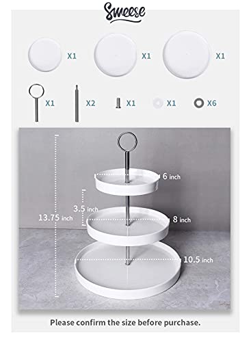 Sweese 708.101 10-Inch Porcelain Cake Stand, Round Dessert Stand, Cupcake Stand For Birthday Parties, Weddings, Baby Shower And Other Events, White #TOP1