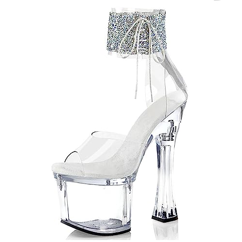 Chaussures transparentes à bout ouvert et talons aiguilles HHRFCS