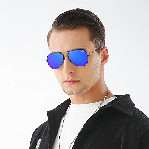 Image of grey jack Polarized Aviator Sunglasses lightweight Stylish Glasses for Men Women UV Protection S110102