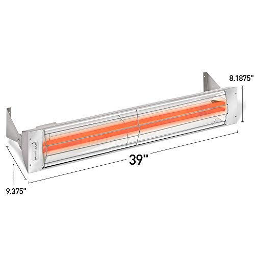 Infratech WD-Series Dual Element Stainless Steel 39" 4000 Watt Electric Outdoor Heaters