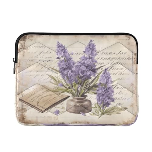 Funda Vintage Lavanda para Laptop 13-14 Pulgadas Impermeable miniatura 1
