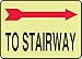 Accuform MLFE511GF Lumi-Glow Flex Adhesive Vinyl Sign, Legend"to Stairway (Right Arrow)", 7" Length x 10" Width x 0.010" Thickness, Red/Black on Glow, 7" Height, 10" Wide, 7" Length, Vinyl, 7x10