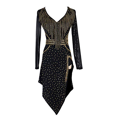 NAKOKOU Latin Ballroom Competition Dress(Black,L)