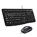 Logitech MK120 Combo Teclado y Ratón con Cable para Windows, Ratón Óptico con Cable, Conexión USB Plug And Play, Cómodo, Tamaño Normal, PC/Portátil, Disposición QWERTY Español, color Negro