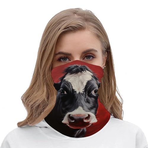 Cuello para hombre y mujer con fondo rojo, animales, bandana, balaclava, máscara facial, bufanda elástica, resistente al viento, enfriamiento, transpirable, para ciclismo y deportes al aire libre miniatura 5