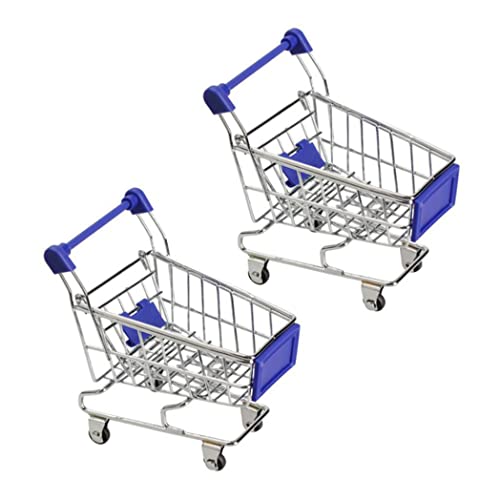 Runfon Mini Supermarkt Handcart Kinderspielzeugpuppenhausmöbel große Größe rosa Mini -Karren für Kinder – Bild 4