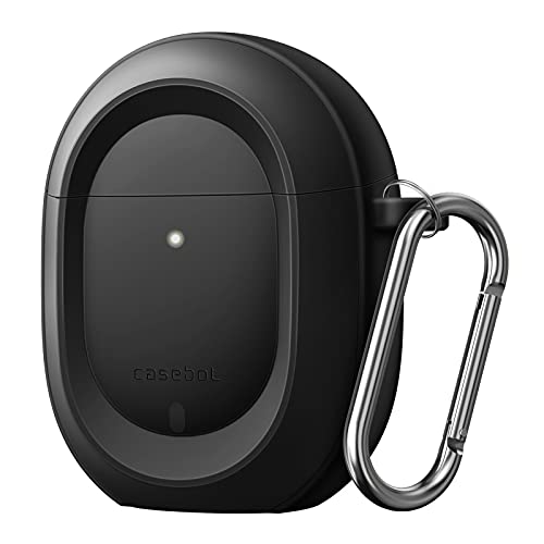 Casebot Case Cover For Pixel Buds A-Series 2021 And Pixel Buds 2 (2020), Rugged Shield Protective Skin [Front Led Visible] (Black) #TOP13