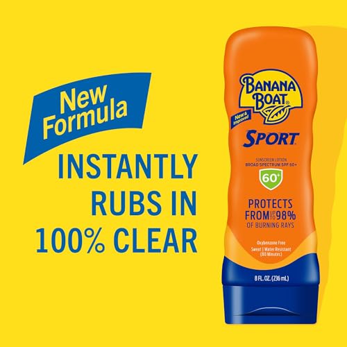 Image of Banana Boat Sport Ultra SPF 60 Sunscreen Lotion, 8Fl Oz | Sport Sunscreen SPF 60 Lotion, Sunblock, Skin Sun Protection, Water Resistant Sun Care, 8Fl Oz