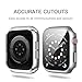 Haojavo 5 Pack Case with Tempered Glass Screen Protector for Apple Watch Series 9 8 7 45mm, PC Hard Ultra-Thin Slim Fit Scratch Resistant Bumper Protective Cover for iWatch S9 S8 S7 45mm Accessories