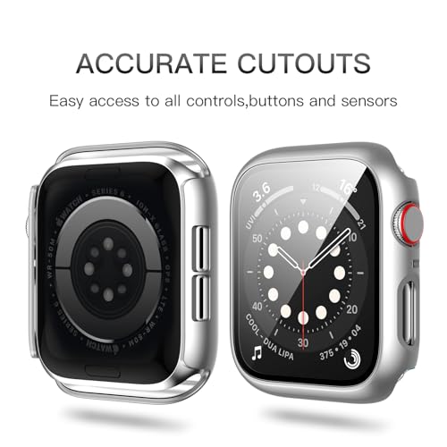 Haojavo for Apple Watch Series 9/8/7 45mm Screen Protector Case 5 Pack - image 5