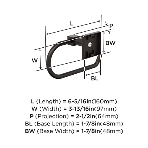 Amerock Bh36071Orb | Oil Rubbed Bronze Single Post Toilet Paper Holder | 7-1/16 In. (179 Mm) Length Toilet Tissue Holder | Appoint | Bath Tissue Holder | Bathroom Hardware | Bath Accessories #TOP5