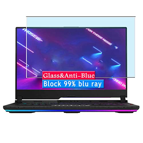 Vaxson Anti Blue Light Tempered Glass Screen Protector, compatible with ASUS ROG Strix SCAR 17 SE G733 G733CX 17.3" Laptop Visible Area Cover Only, 9H Film Protectors [ Not Full Coverage ]