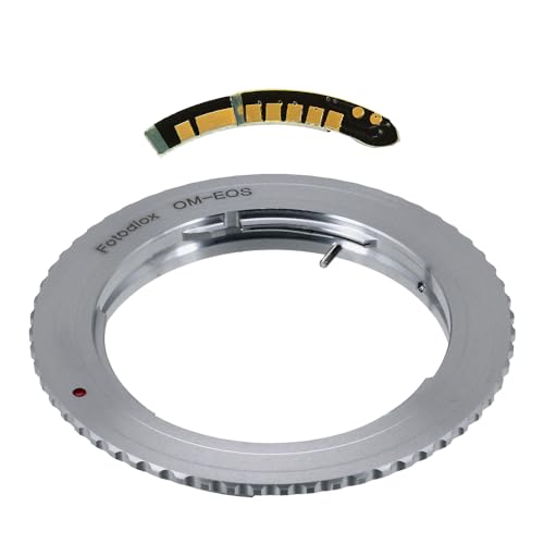 Image of Fotodiox Lens Mount Adapter Compatible with Olympus Zuiko (OM) 35mm SLR Lens to Canon EOS (EF, EF-S) Mount D /SLR Camera Body - with Gen10 Focus Confirmation Chip