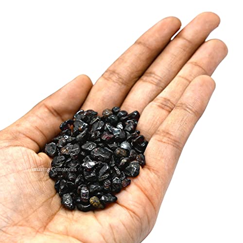 Image of Amazing Gemstone Garnet Crystal Chips Aquarium Gravel Rocks - 1000+ Carat Garnet Chips Bulk Fish Tank Gravel, Small Tumbled Stone Chips and Tiny Crystals for Decoration (Natural AAA Grade Gemstones)