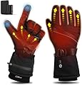 Heated Gloves, Heated Gloves for Men Women Rechargeable Electric Gloves Waterproof Hand Warmers Winter Thermal Gloves for Cold Weather Work Hunting Fishing Running Cycling Hiking Skiing Motorcycle